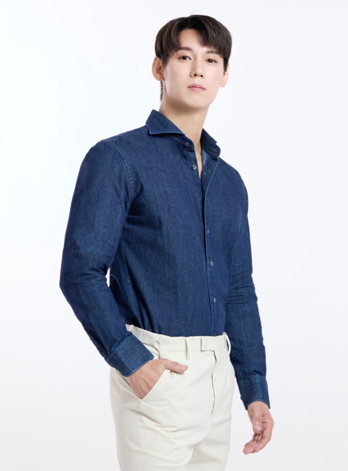 CUTAWAY COLLAR DENIM